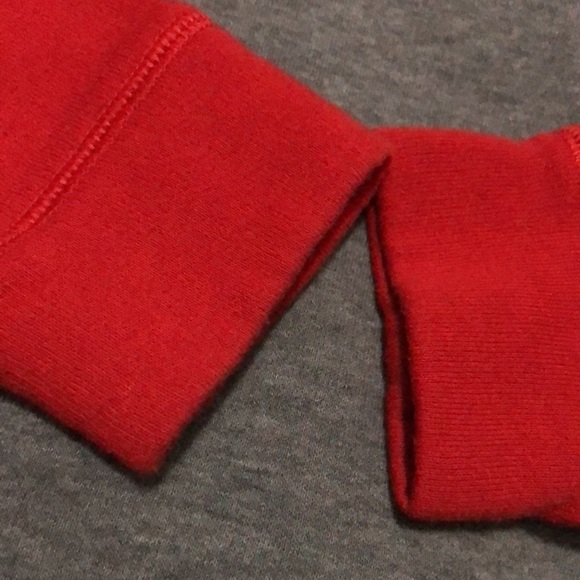 VS PINK-University Line 1/4 Zip Sweatshirt-Gray/Red-Sz xs-EUC-Bling - Picture 13 of 14